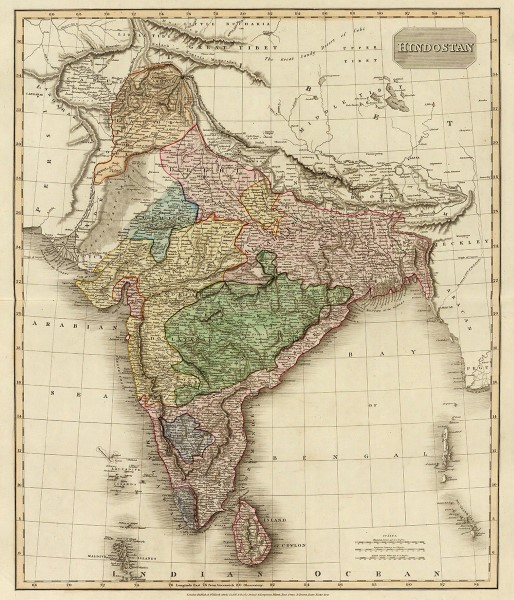 Historyczne mapy - Hindustan